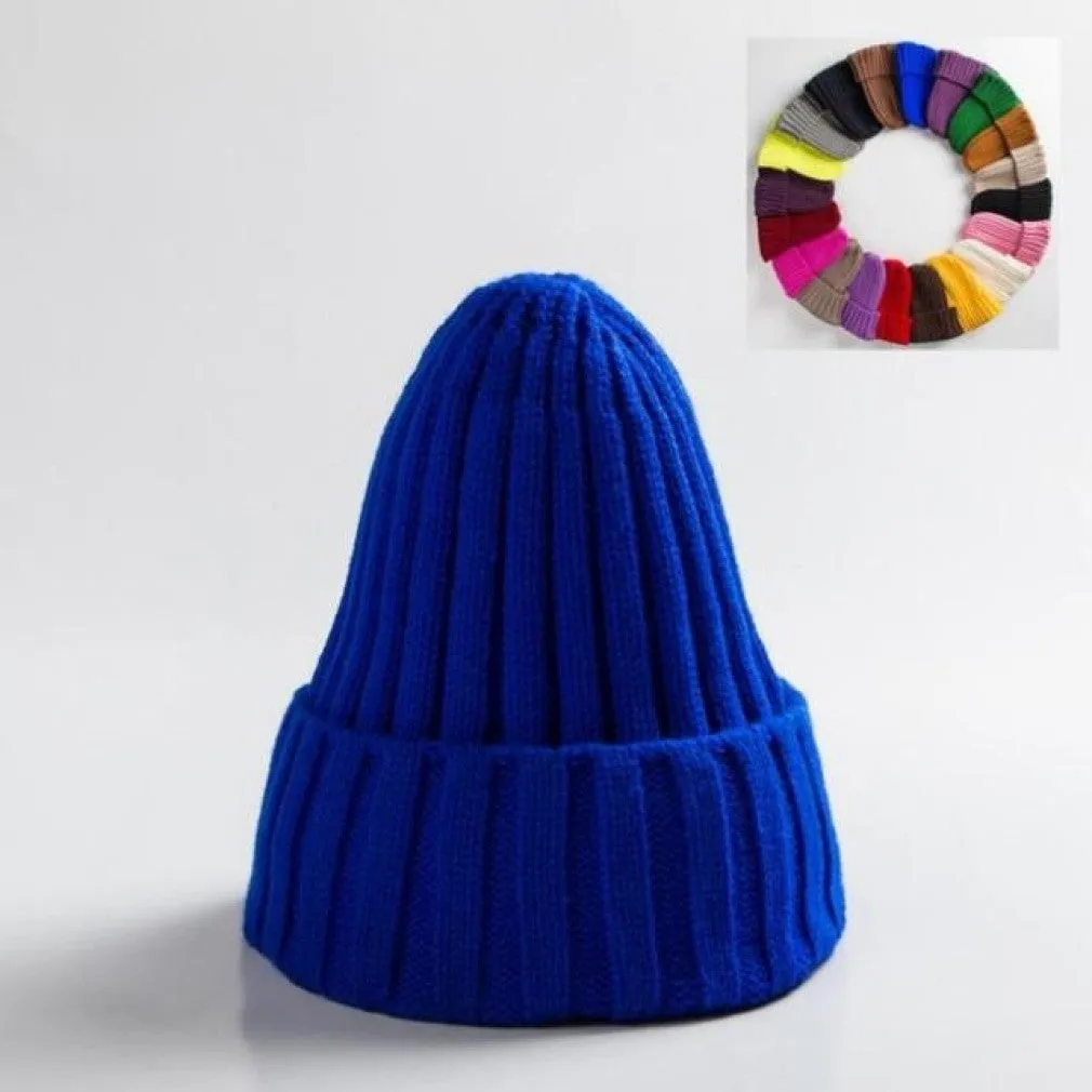 ContiNent 33 Unisex Hat Cotton Blends Solid Warm Soft HIP HOP Knitted Hats Men Winter Caps Women's Skullies Beanies For Girl