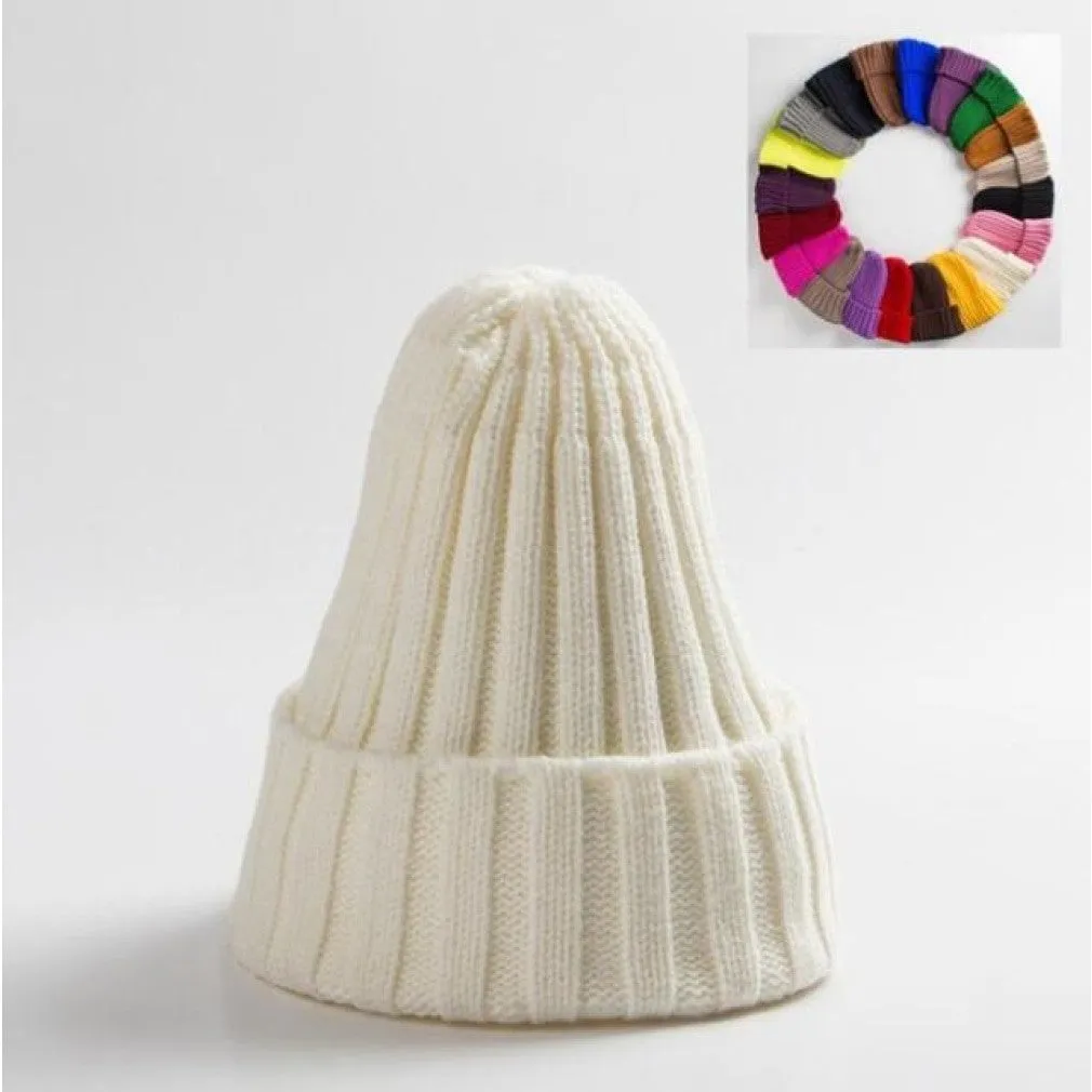 ContiNent 33 Unisex Hat Cotton Blends Solid Warm Soft HIP HOP Knitted Hats Men Winter Caps Women's Skullies Beanies For Girl