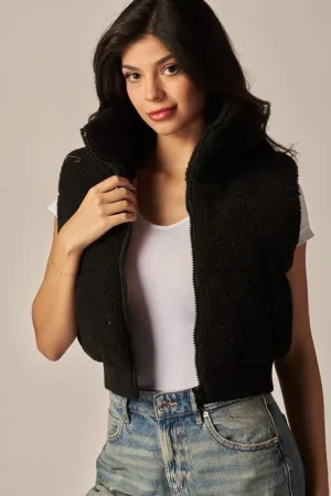 Cool- Cropped Sherpa Vest