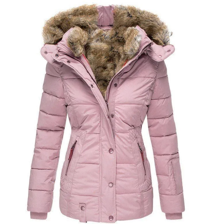 CozyChic™ | Women's Casual Warm Coat | Faux Fur Collar, Soft Fabric & Comfortable Fit