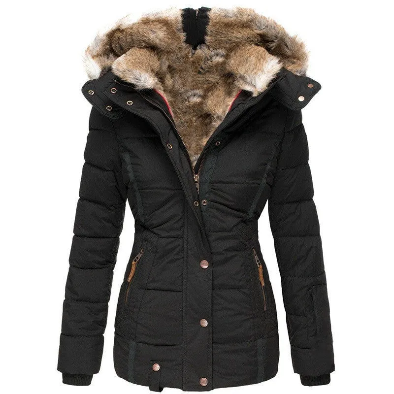 CozyChic™ | Women's Casual Warm Coat | Faux Fur Collar, Soft Fabric & Comfortable Fit