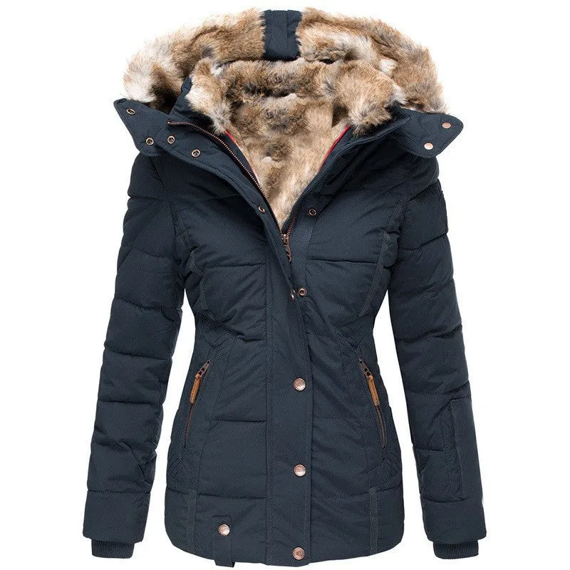 CozyChic™ | Women's Casual Warm Coat | Faux Fur Collar, Soft Fabric & Comfortable Fit
