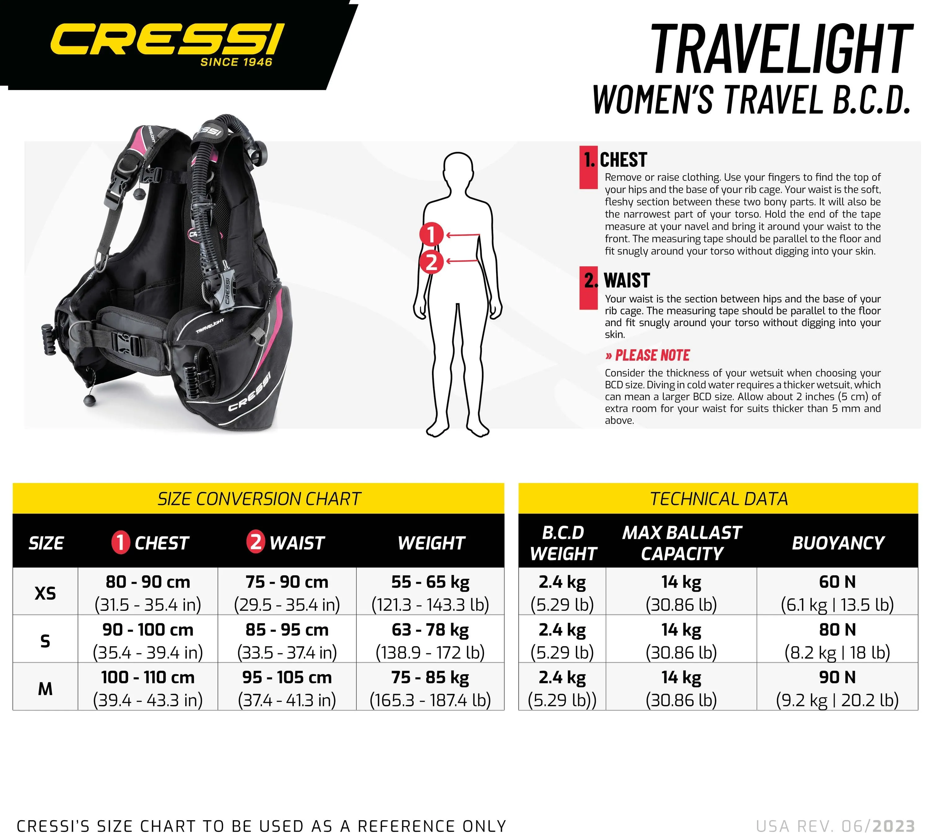 Cressi Travelight Women's Travel BCD