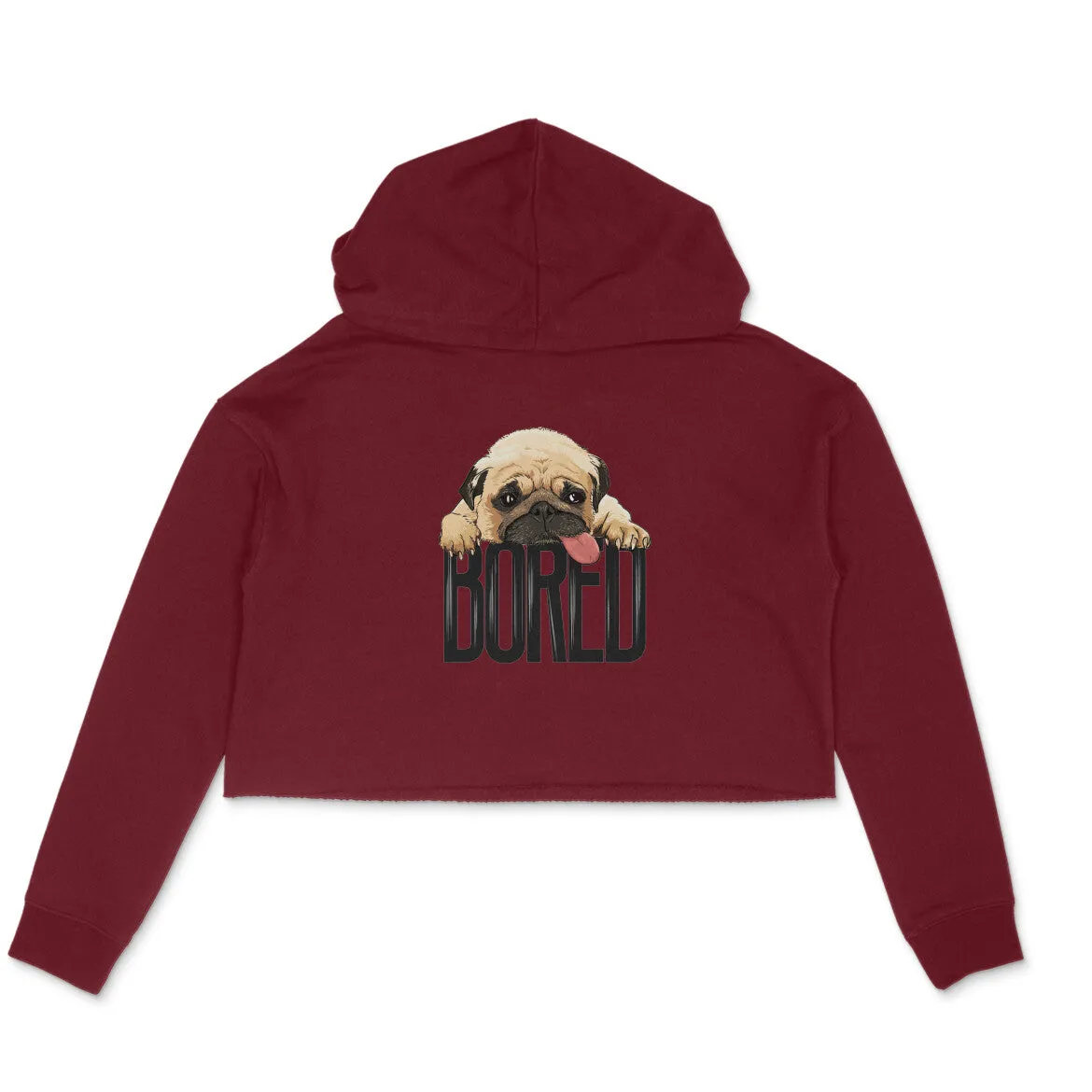 Crop Hoodie (Women) - Bored Pug Baby (5 Colours)