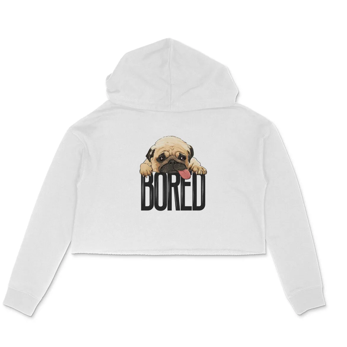 Crop Hoodie (Women) - Bored Pug Baby (5 Colours)