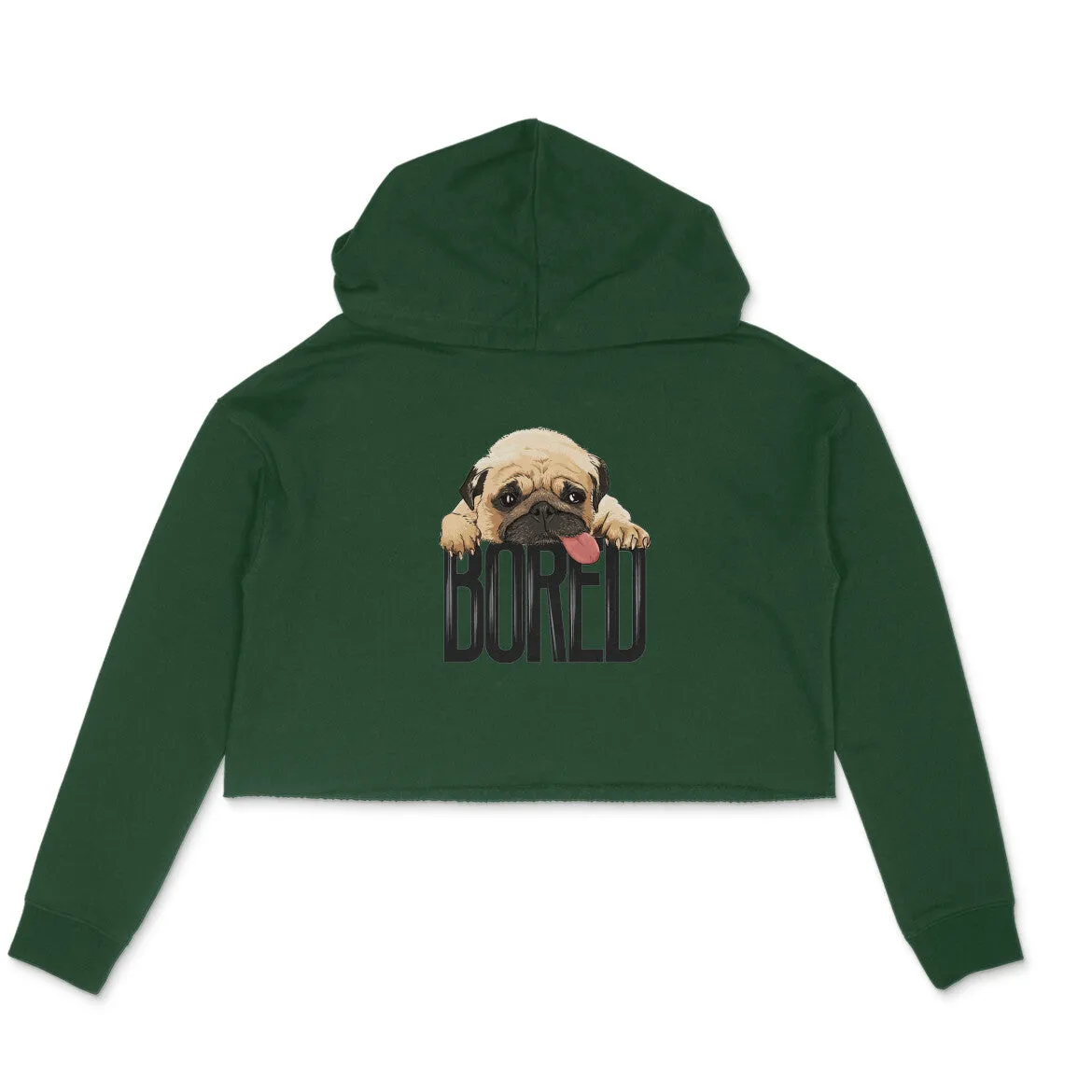 Crop Hoodie (Women) - Bored Pug Baby (5 Colours)