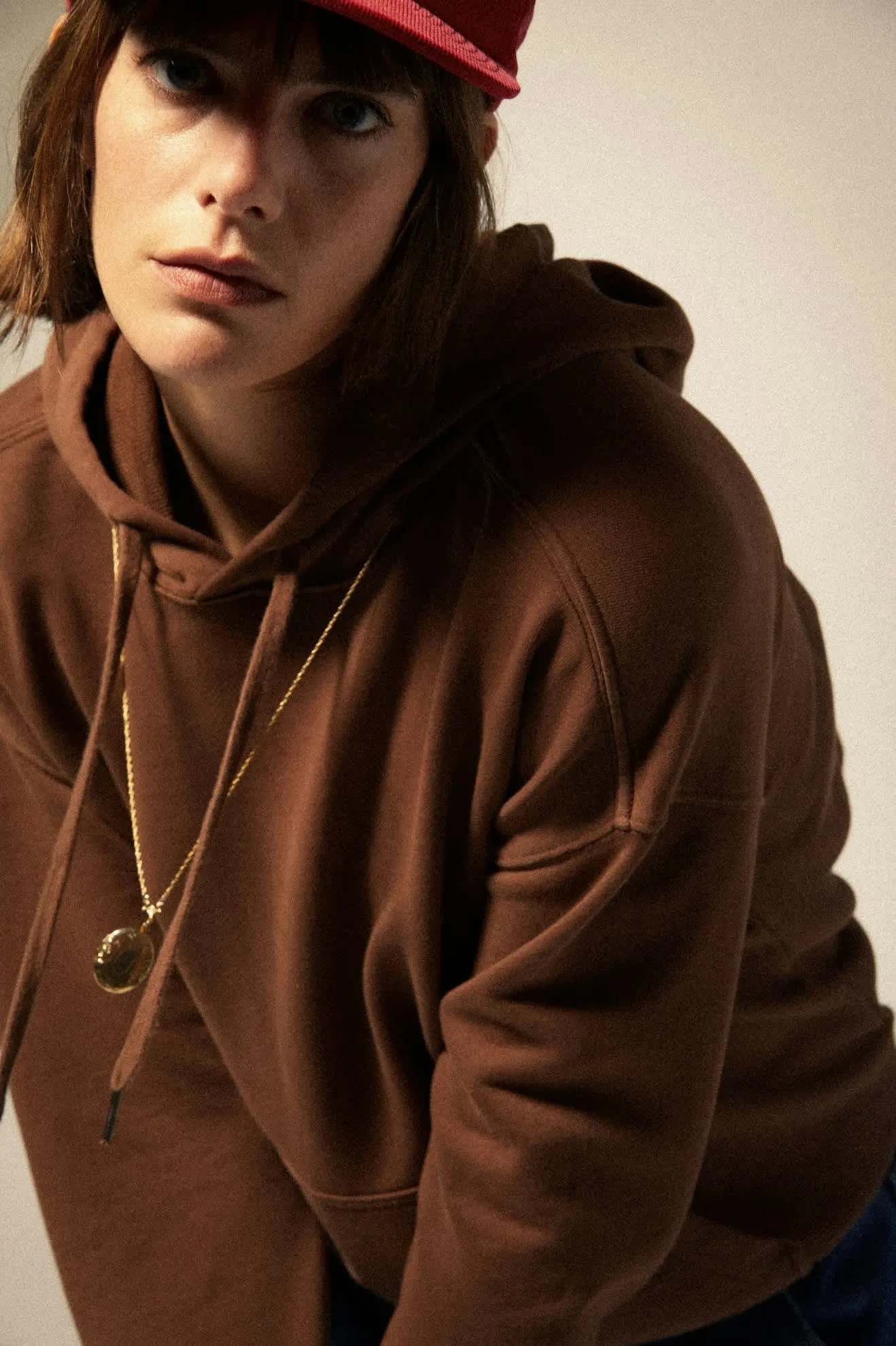 Cross Loop French Terry Hoodie - Pinecone Brown