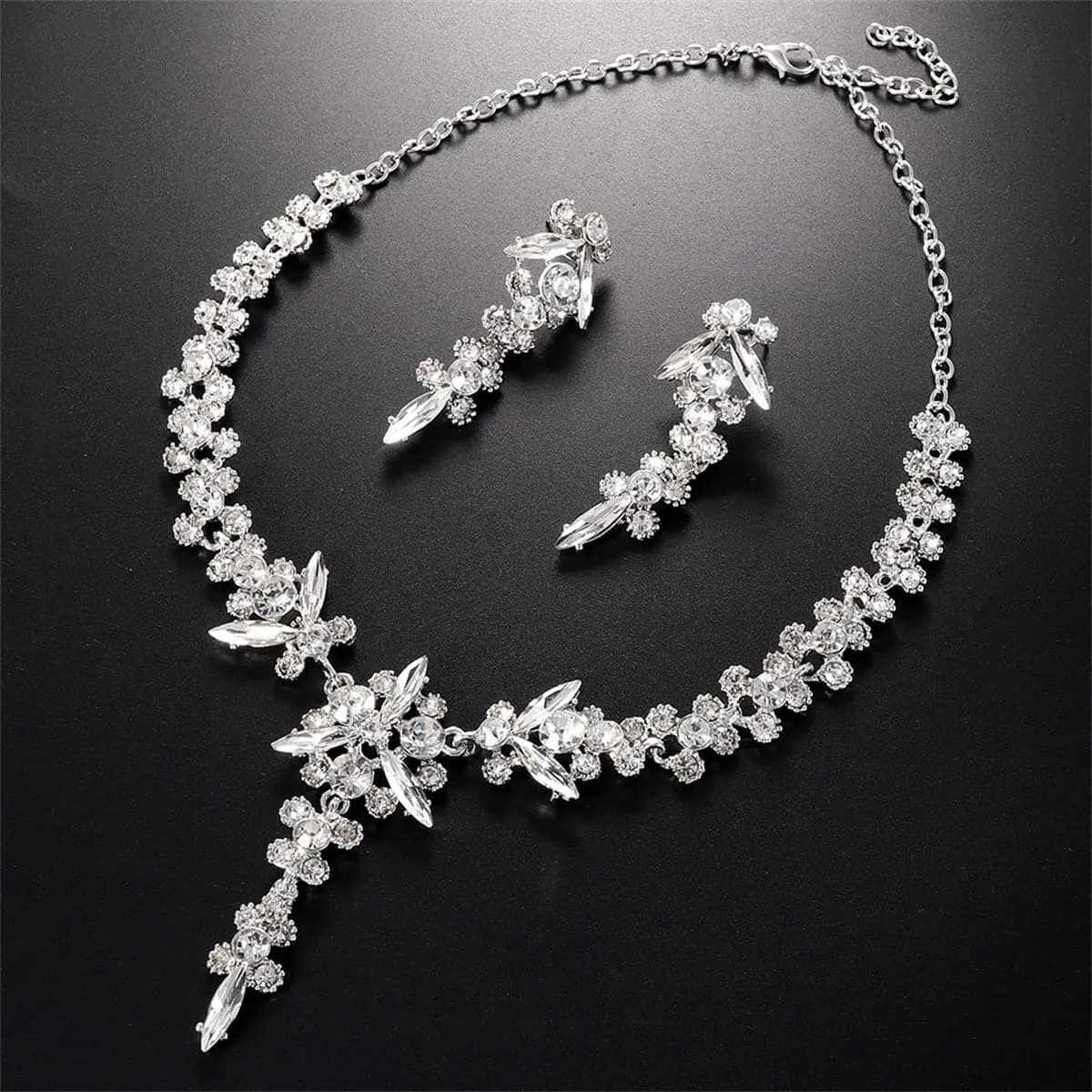 Crystal & Crystal Silver-Plated Botany Drop Earrings & Necklace
