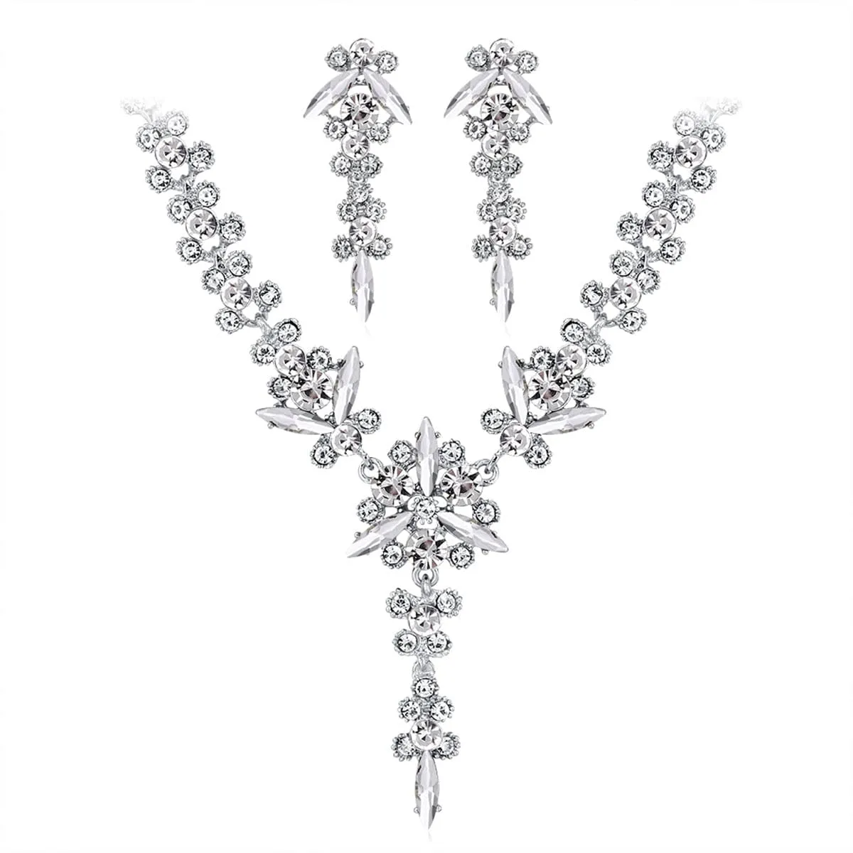 Crystal & Crystal Silver-Plated Botany Drop Earrings & Necklace