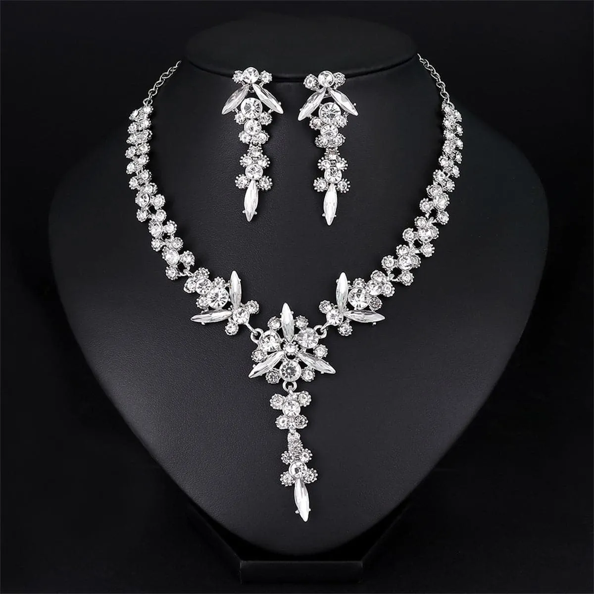 Crystal & Crystal Silver-Plated Botany Drop Earrings & Necklace
