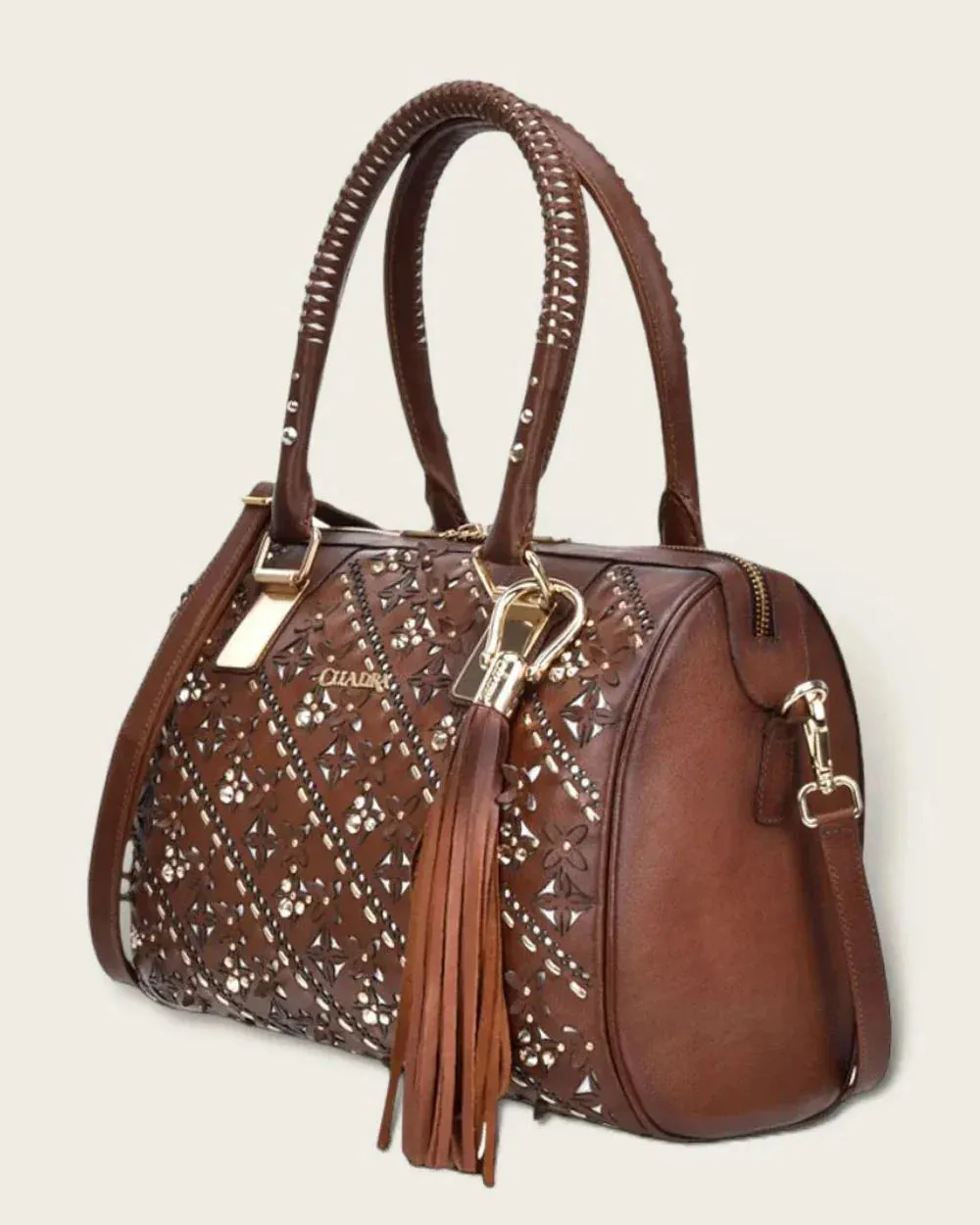 Cuadra Bovine Brown Bowling Handbag