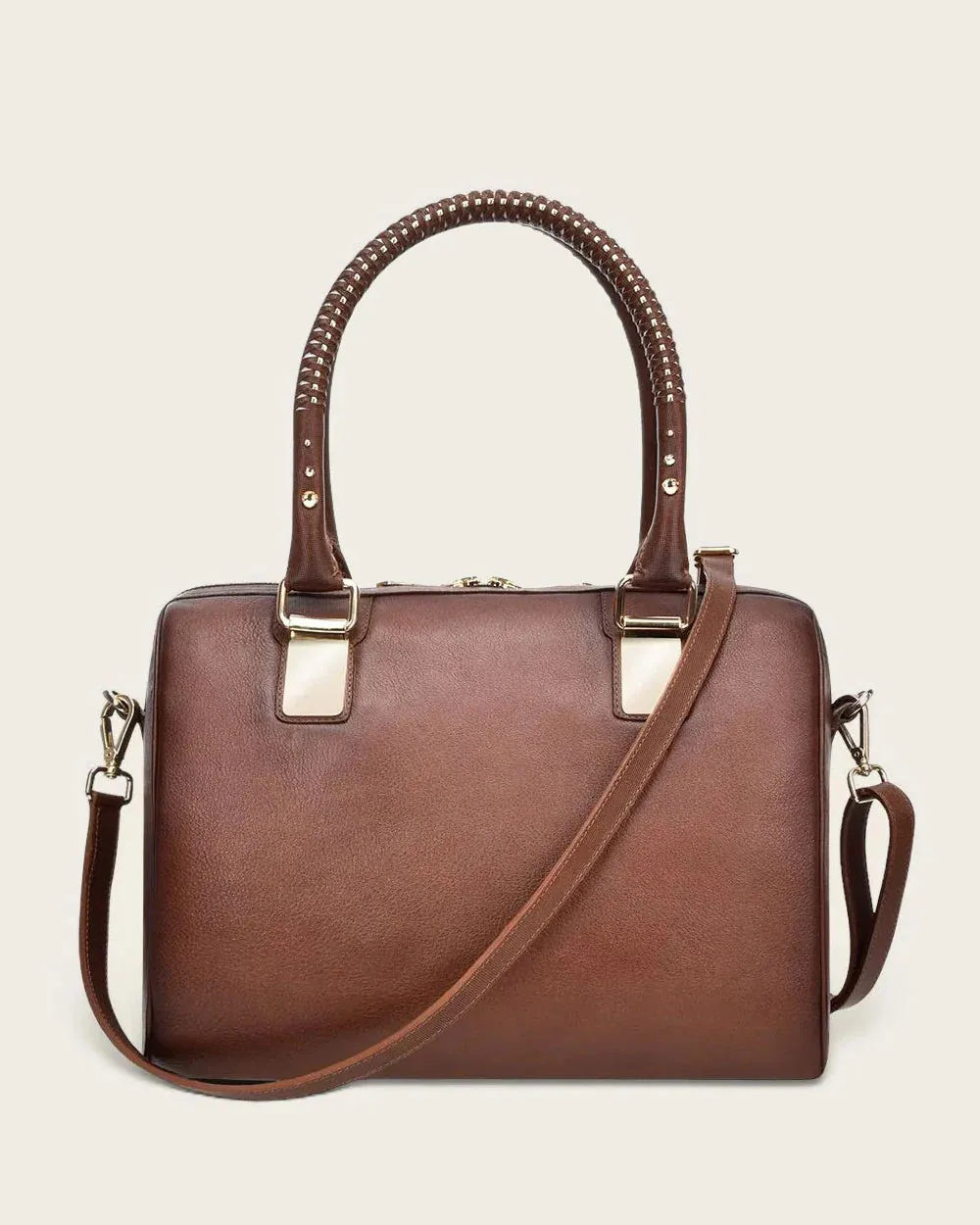 Cuadra Bovine Brown Bowling Handbag