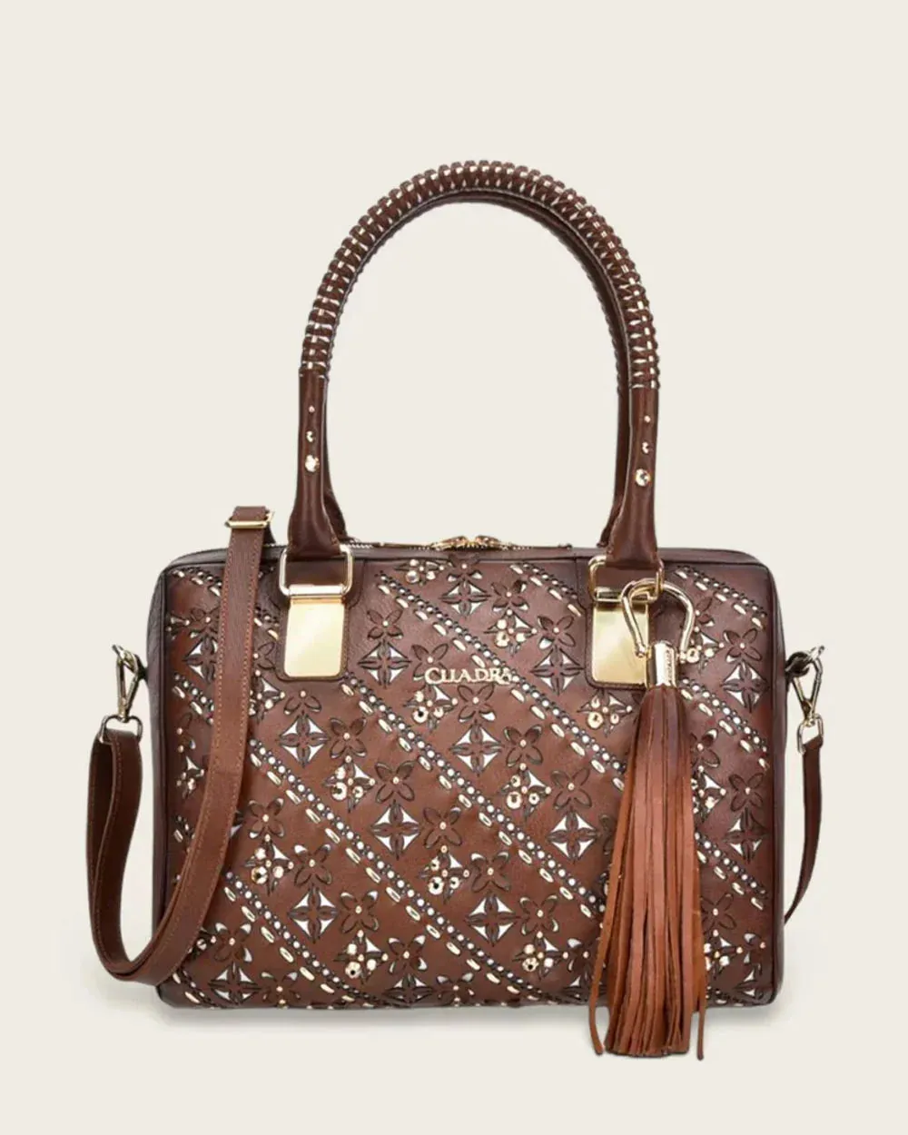 Cuadra Bovine Brown Bowling Handbag