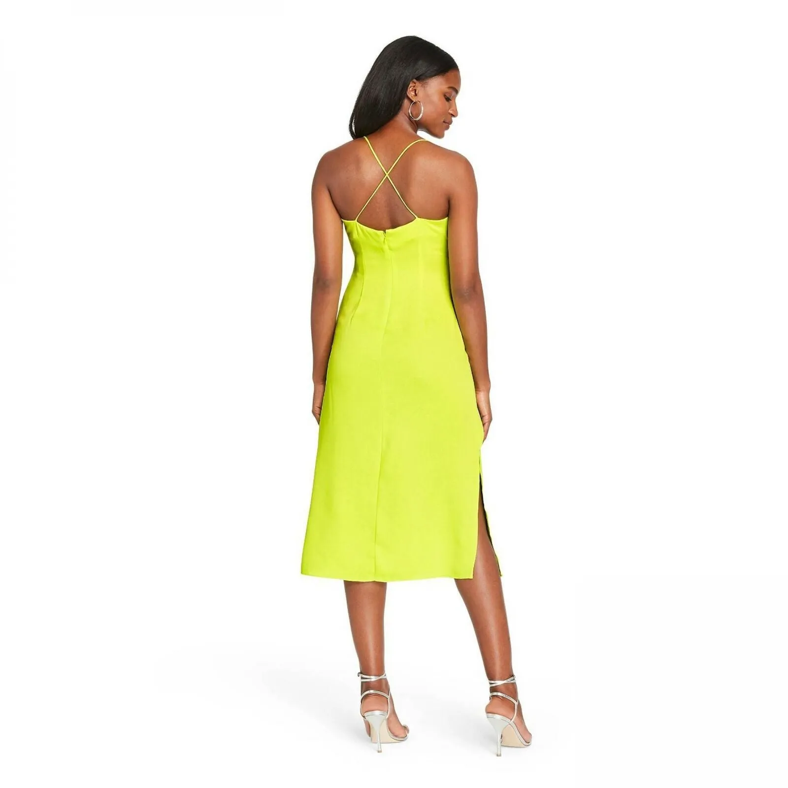 CUSHNIE for TRGT Women's Twist-Front V-Neck Midi Dress