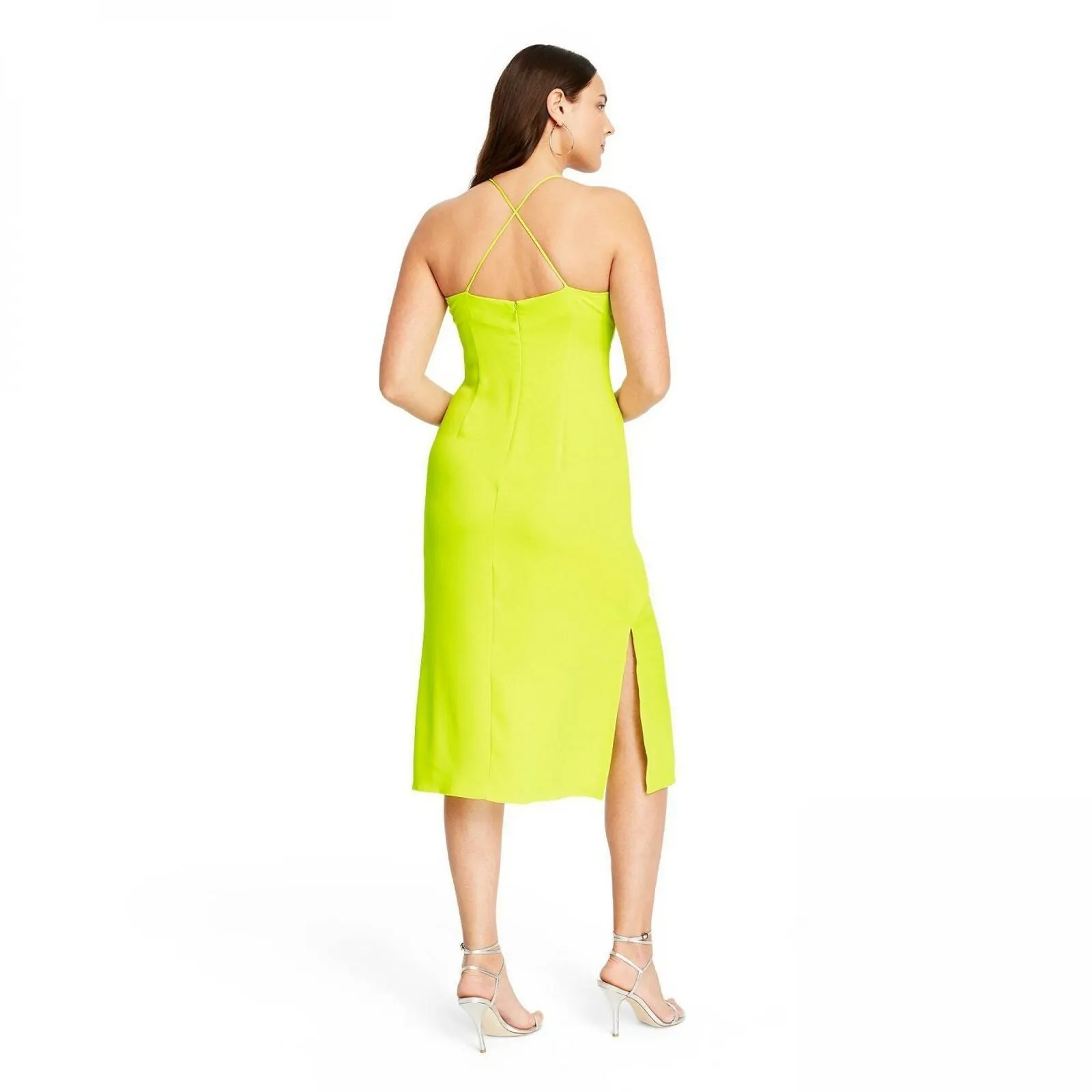 CUSHNIE for TRGT Women's Twist-Front V-Neck Midi Dress