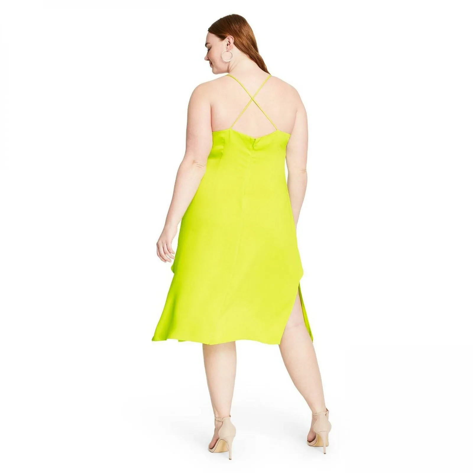 CUSHNIE for TRGT Women's Twist-Front V-Neck Midi Dress