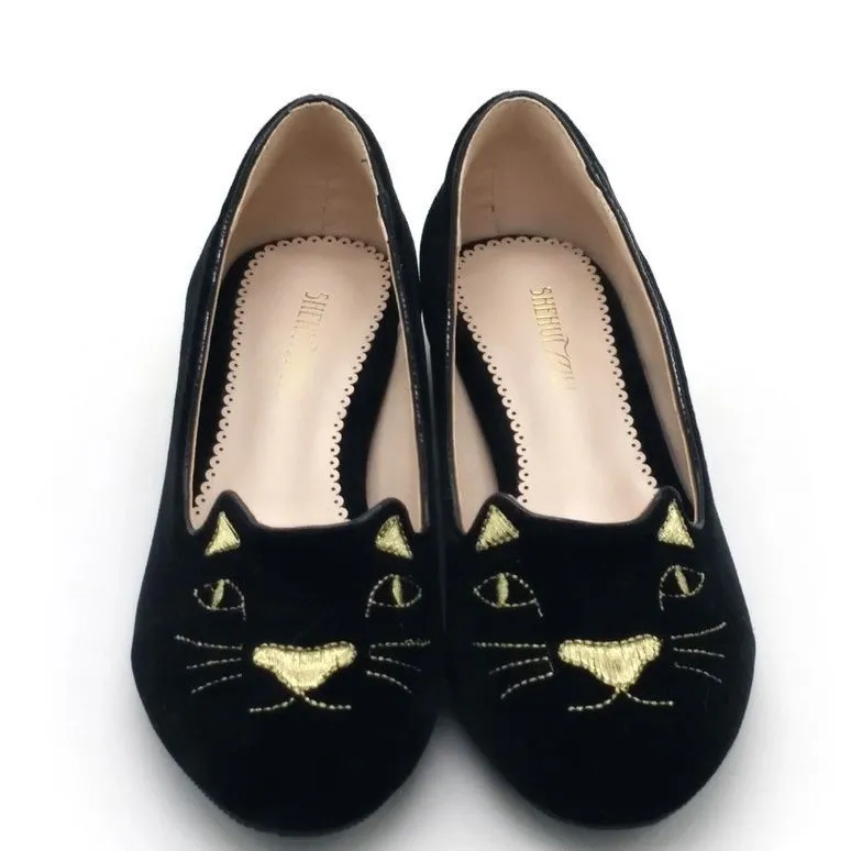 Cute Black Cat Ballet Flats