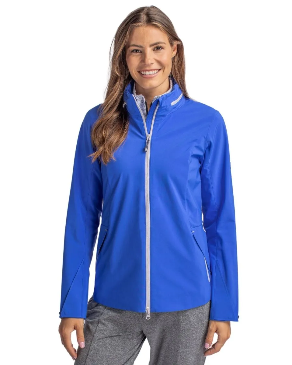 Cutter & Buck Women's Vapor Water Repellent Stretch Full Zip Rain Jacket