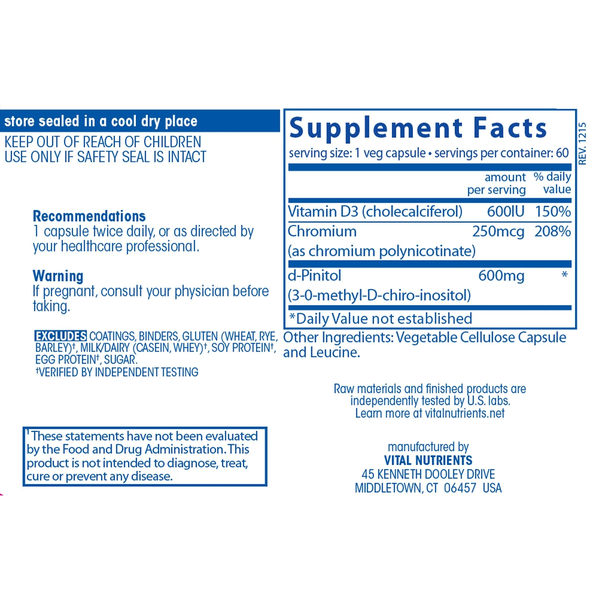 d-Pinitol 600mg (PCOS)