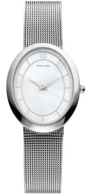 Danish Design Silver Color Mesh Band Mother-Of-Pearl Dial Women's Watch