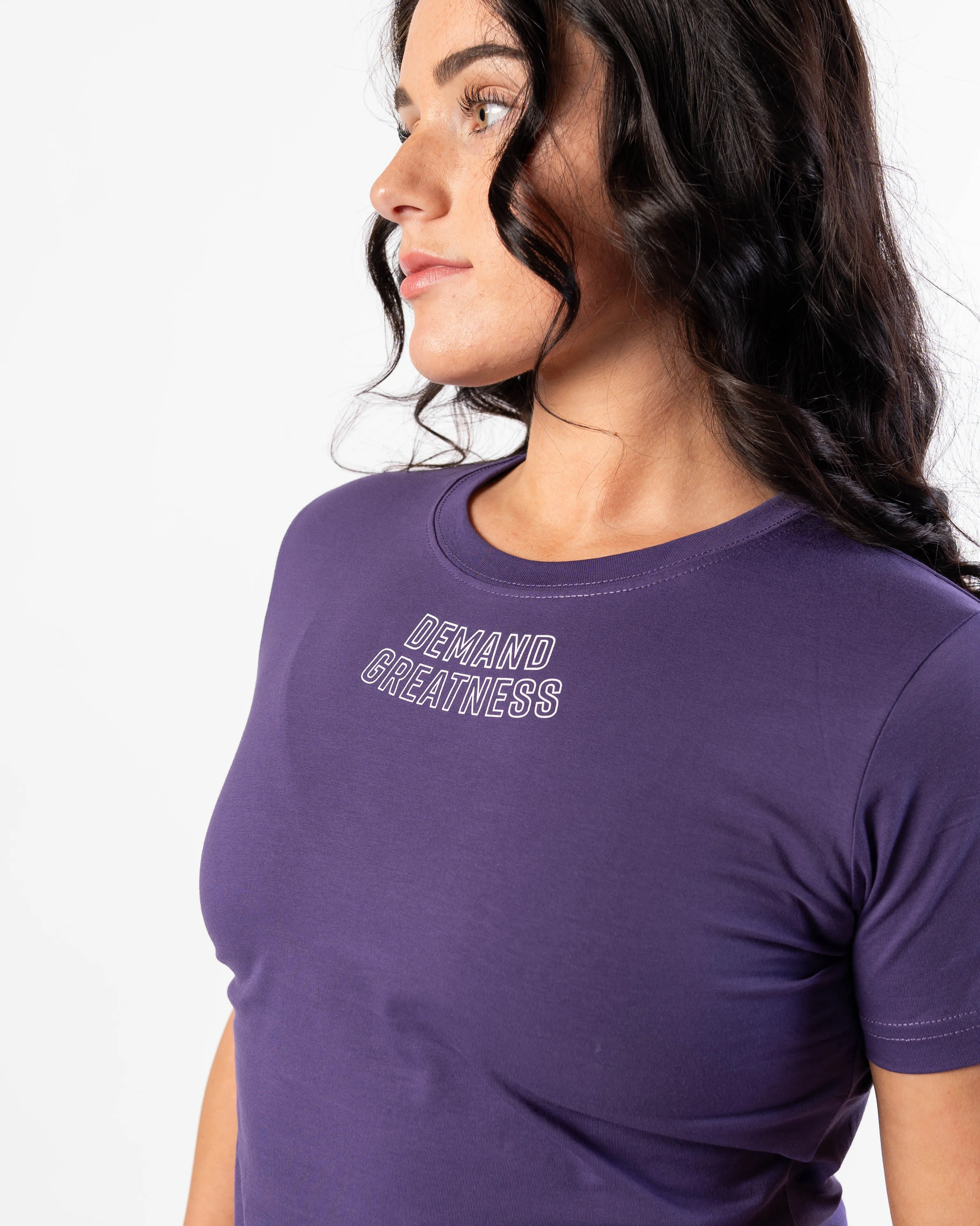 Demand Greatness True-Fit Women's Meet Shirt - IPF Approved - Purple