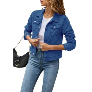 Denim Aura™ | Women's Button-Up Denim Jacket | Classic Fit, Durable Fabric & Stylish Design