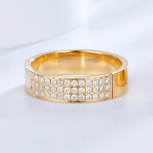 Diamond Clasp Secret Message Couple Ring
