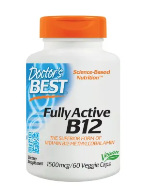 Doctor's Best, Fully Active B12, 1500 mcg, 60 veggie caps