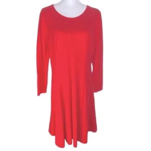 Draper James Wm’s Sz Lrg Red Fit &amp; Flare Ponte Knit Classic Dress NWT