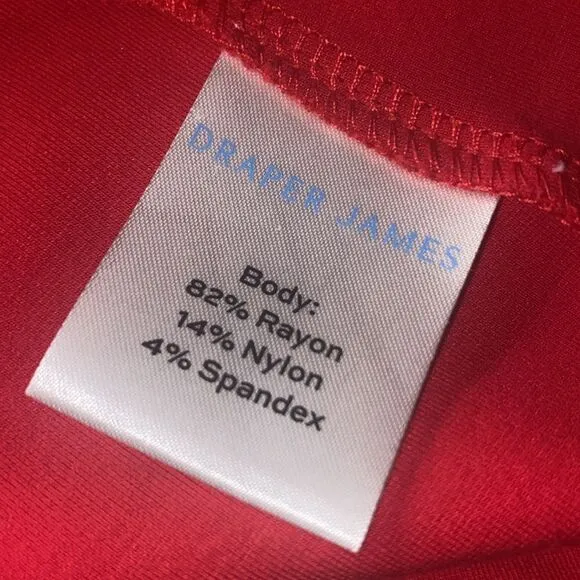 Draper James Wm’s Sz Lrg Red Fit &amp; Flare Ponte Knit Classic Dress NWT