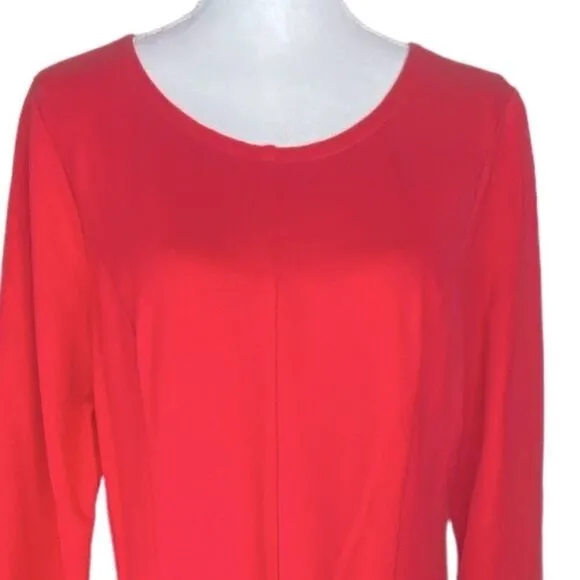 Draper James Wm’s Sz Lrg Red Fit &amp; Flare Ponte Knit Classic Dress NWT