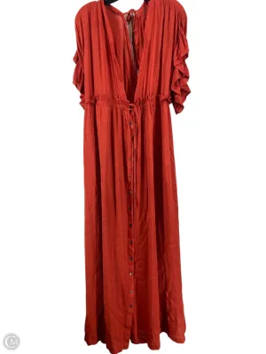 Dress Casual Maxi By Clothes Mentor In Orange, Size: 2x