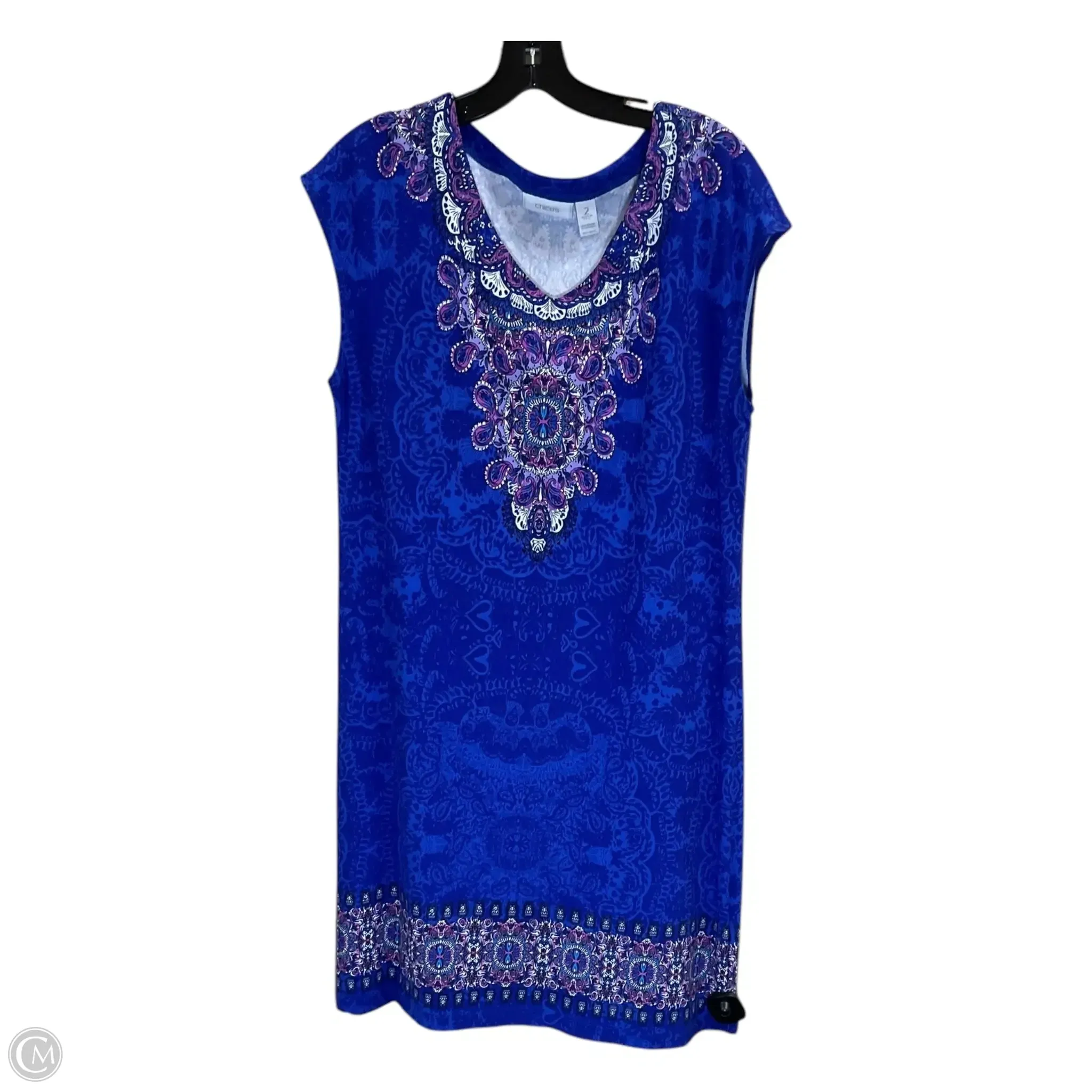Dress Casual Midi By Chicos In Multi-colored, Size: L