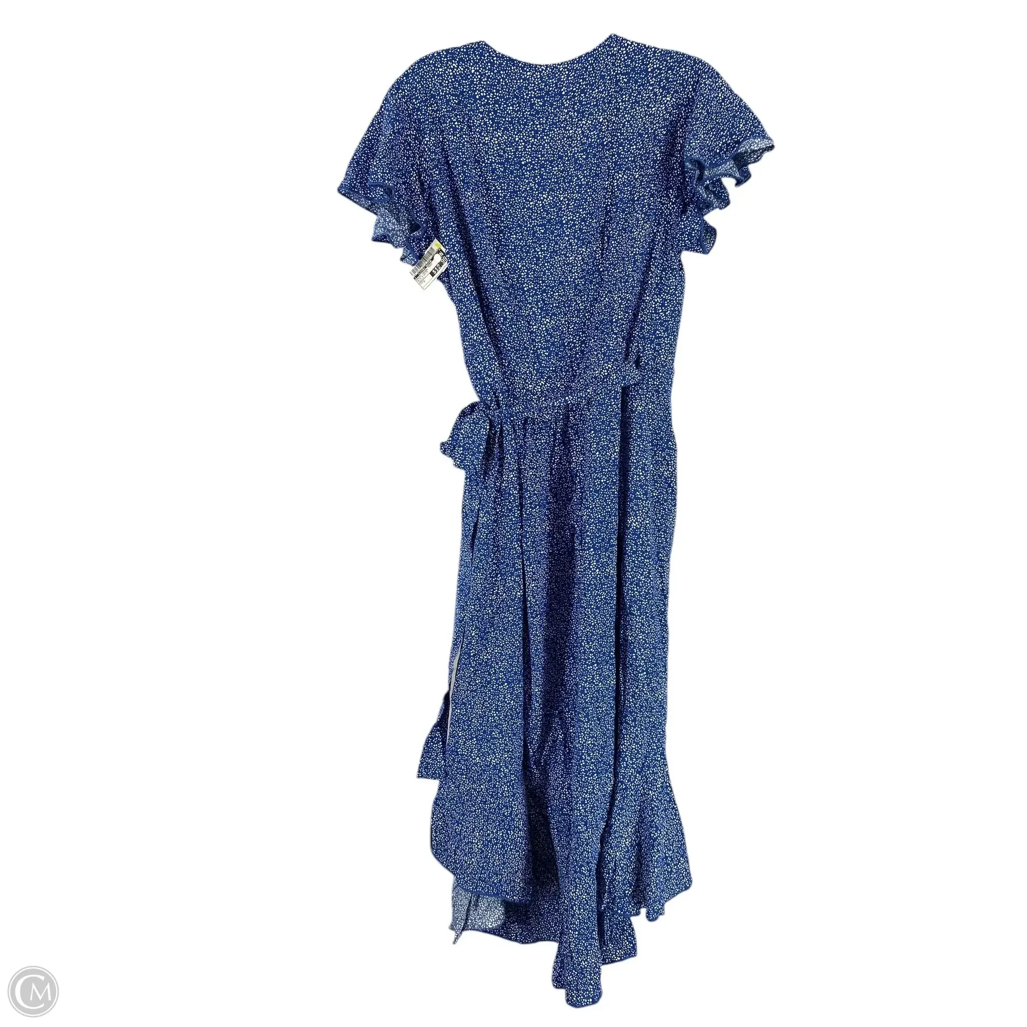 Dress Casual Midi By Clothes Mentor In Blue & White, Size: S