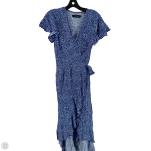 Dress Casual Midi By Clothes Mentor In Blue & White, Size: S