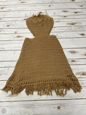 Dress Casual Midi By Cme In Tan, Size: M