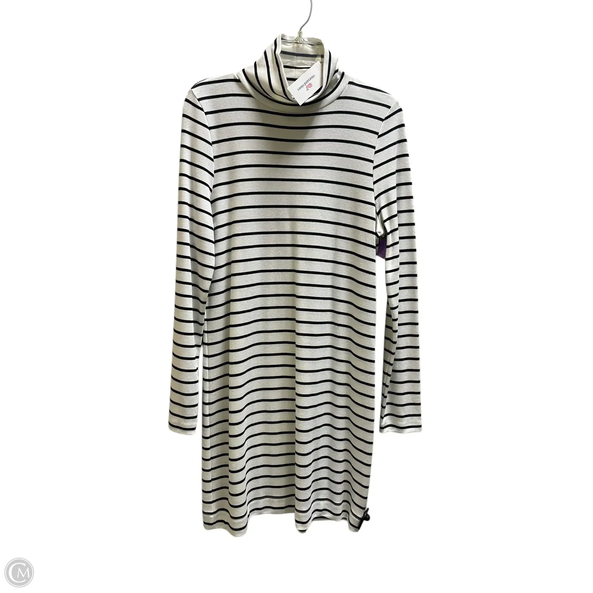 Dress Casual Midi By Vineyard Vines In Striped Pattern, Size: L