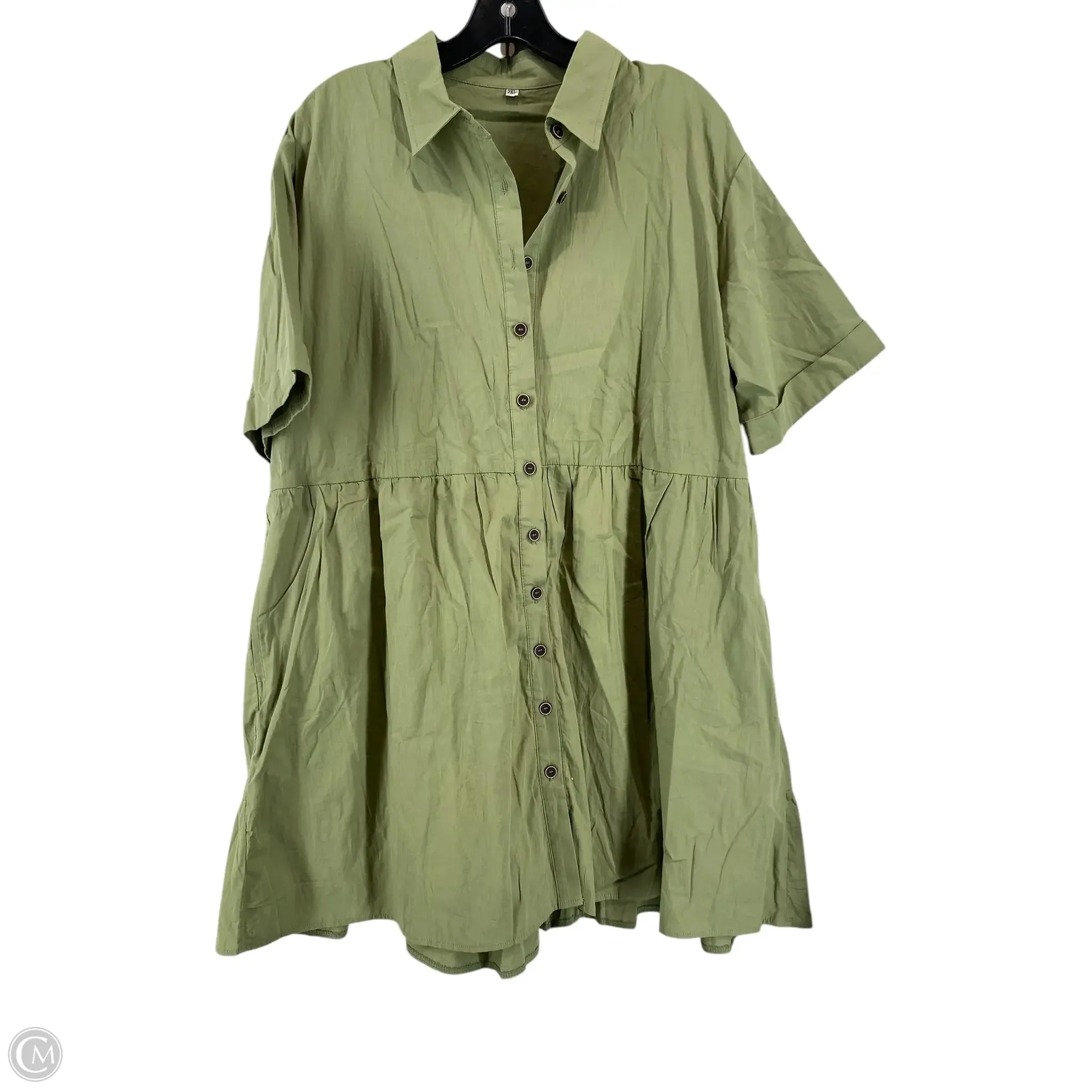Dress Casual Short By Clothes Mentor In Green, Size: 2x
