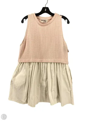 Dress Casual Short By Clothes Mentor In Pink & White, Size: S