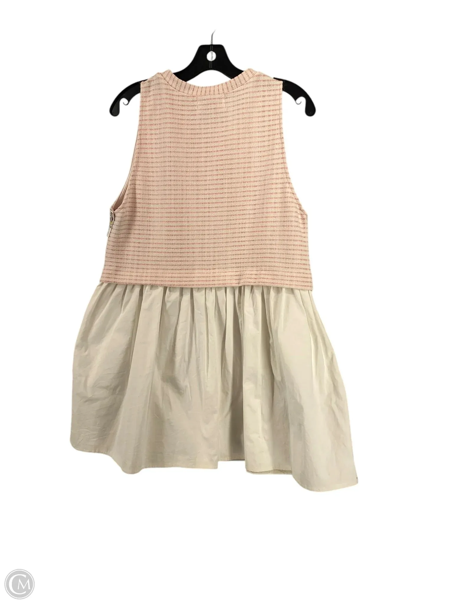 Dress Casual Short By Clothes Mentor In Pink & White, Size: S