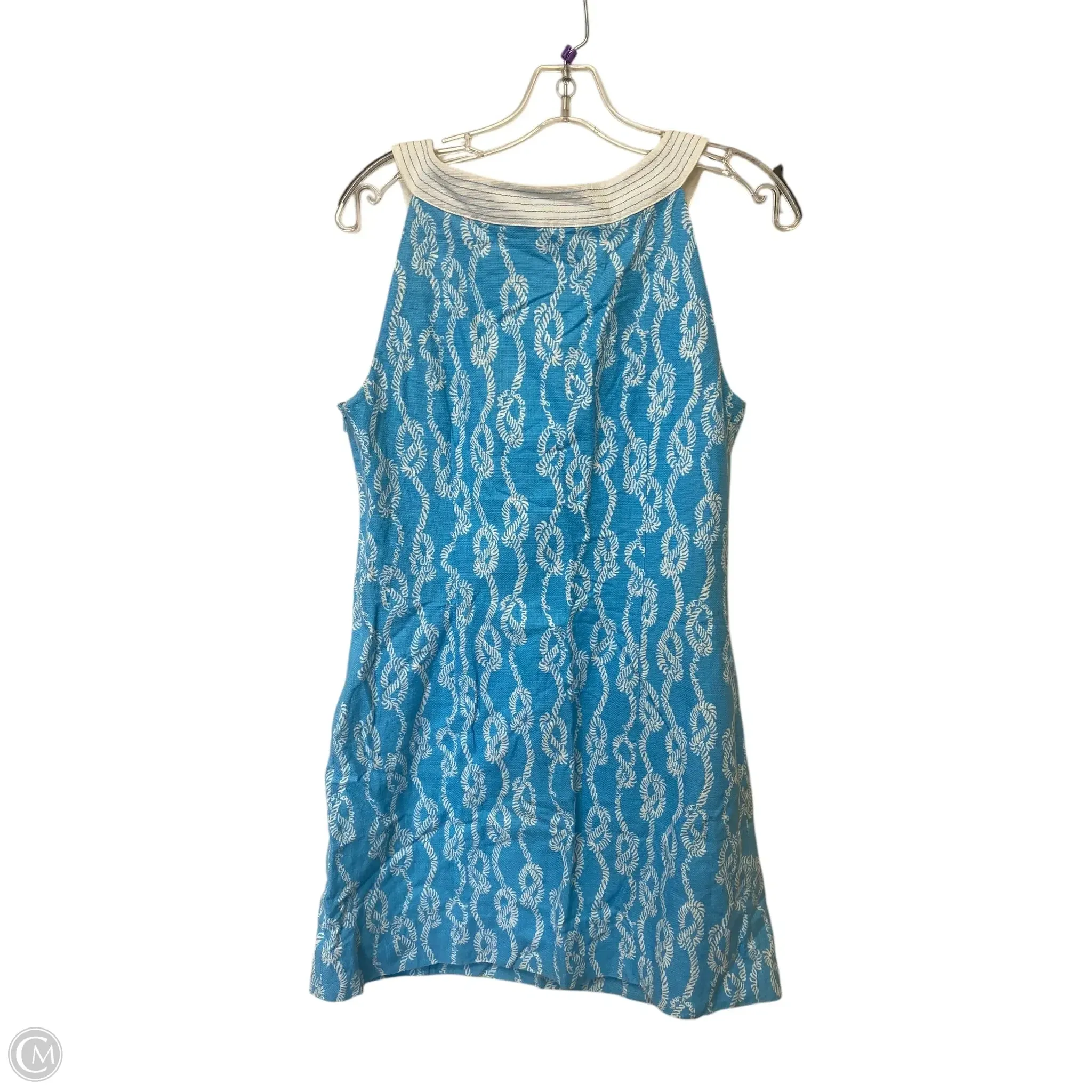 Dress Designer By Lilly Pulitzer In Blue & White, Size: 10