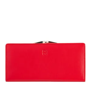 DUDU WOMEN'S WORLD TRUE LEATHER WORLD WITH RFID PROTECTION, Credit Card holder with Borsellino Click Clac Portamonete, Colored Banknotes Portflows