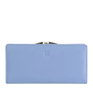 DUDU WOMEN'S WORLD TRUE LEATHER WORLD WITH RFID PROTECTION, Credit Card holder with Borsellino Click Clac Portamonete, Colored Banknotes Portflows