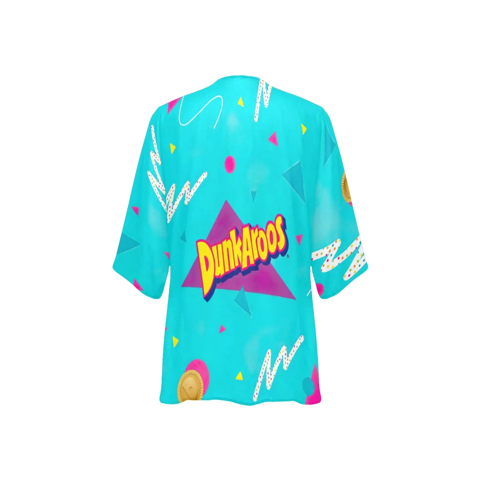 Dunkaroos Pattern Women's Kimono Chiffon Cover Up