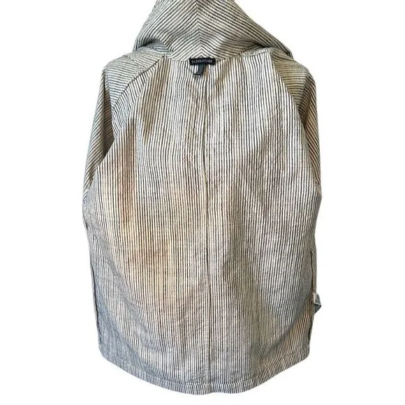 Eileen Fisher Creme Striped Women's casual Blazer Baggy Jacket