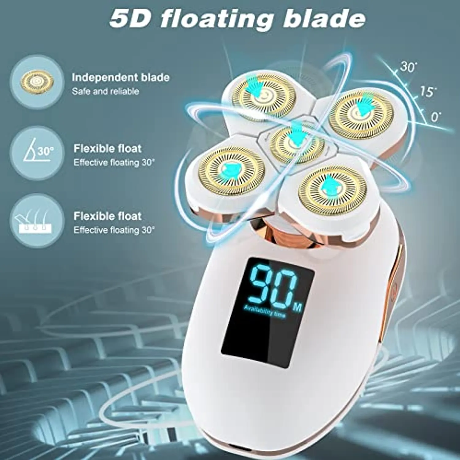 Electric Razors for Women-5 in 1 Painless Womens Shaver for Legs,Body and Bikini Area Hair Removal Wet and Dry Lady Shaver Cordless Womens Electric Razor