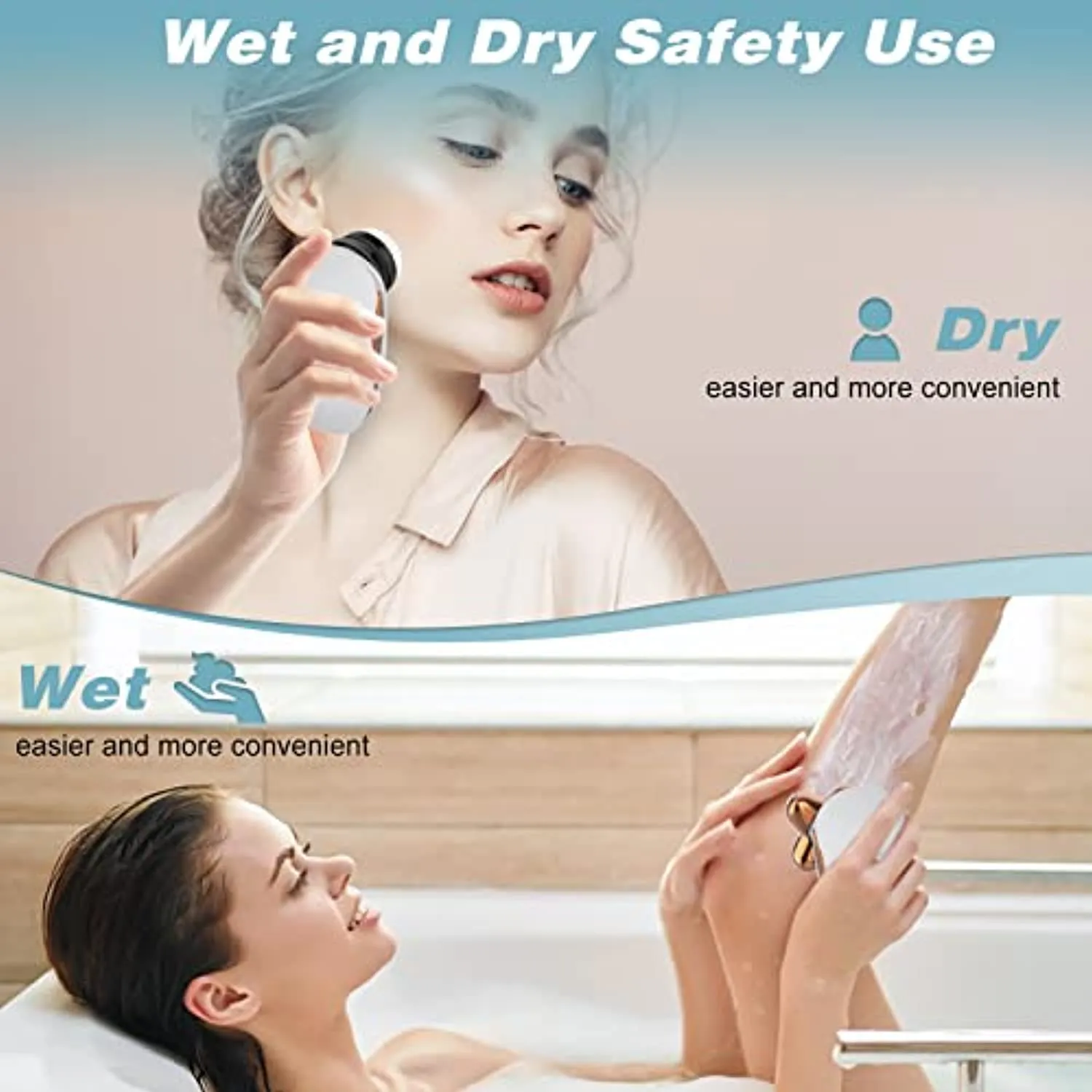 Electric Razors for Women-5 in 1 Painless Womens Shaver for Legs,Body and Bikini Area Hair Removal Wet and Dry Lady Shaver Cordless Womens Electric Razor