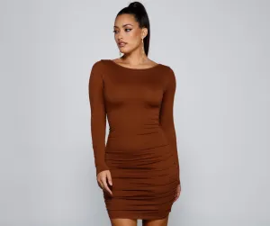 Elevated Chic Stylish Ruched Mini Dress