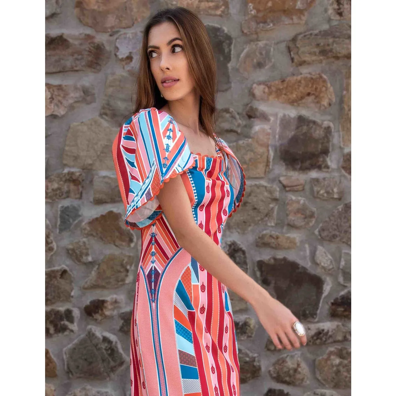 Elsa Art Deco Maxi Dress | Wedding Guest Dress