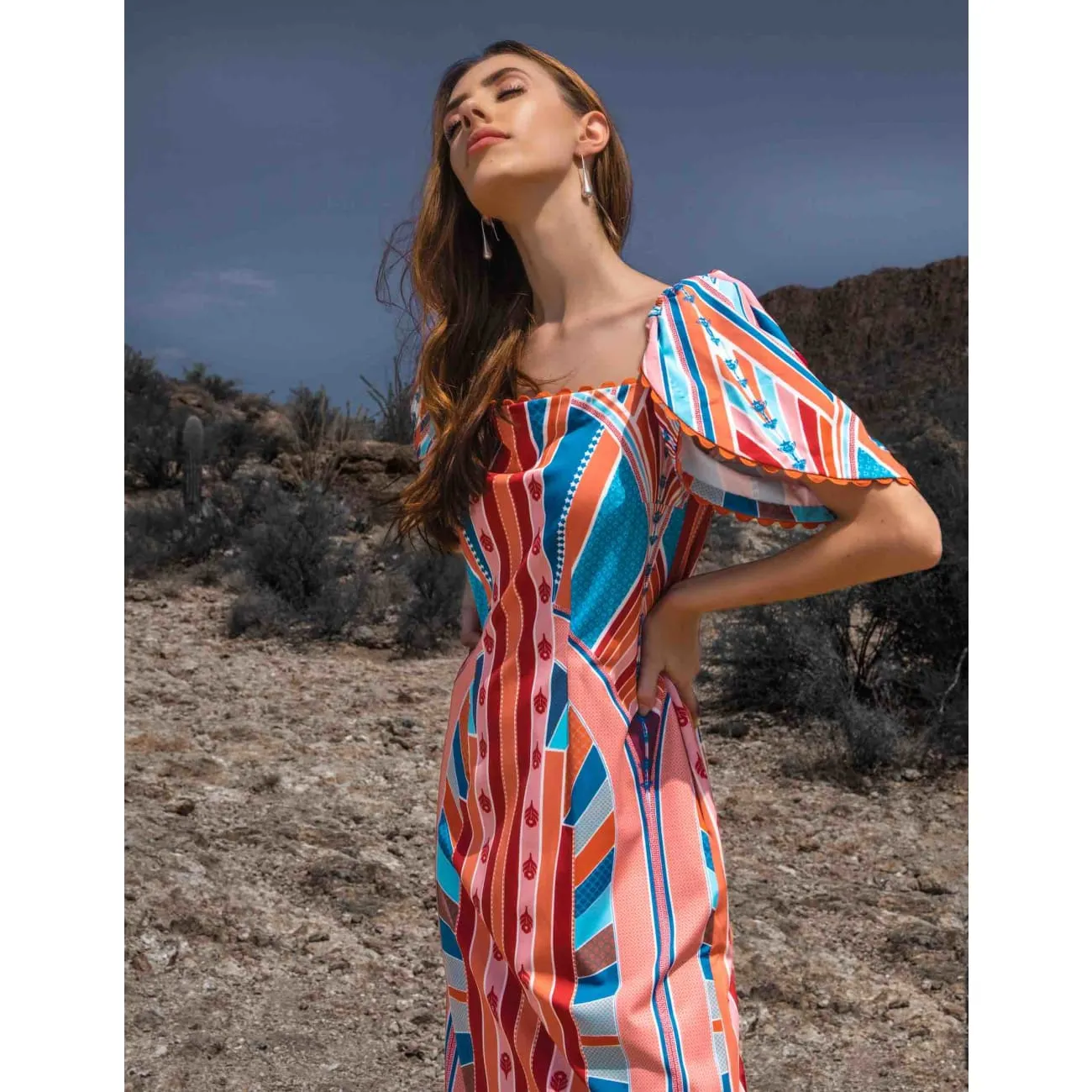 Elsa Art Deco Maxi Dress | Wedding Guest Dress